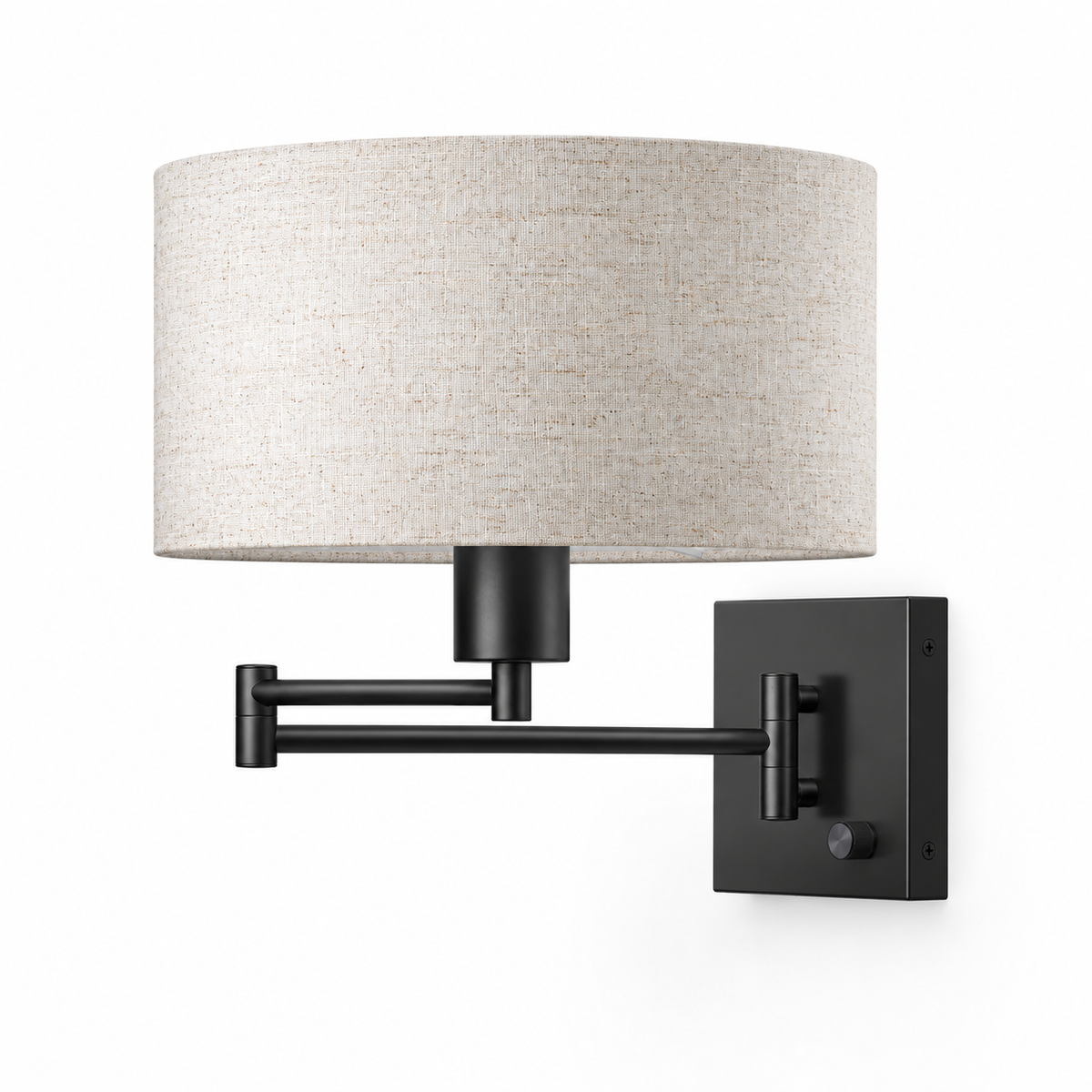 Hardwired Swing Arm Wall Sconce With Bulb