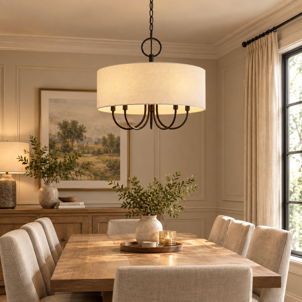 Light Bronze Pendant Chandelier