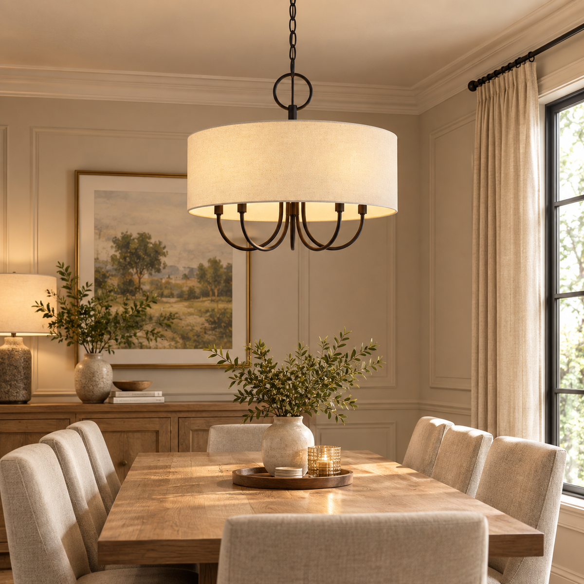 Light Bronze Pendant Chandelier
