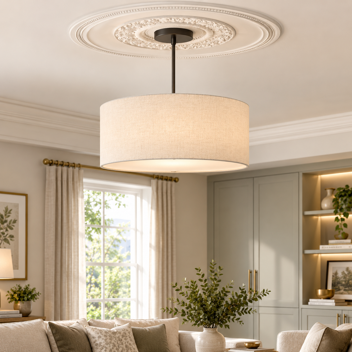 Dimmable Drum Pendant