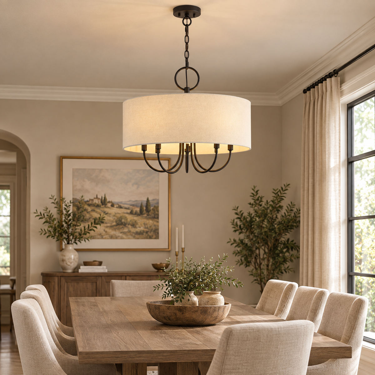 Light Bronze Pendant Chandelier